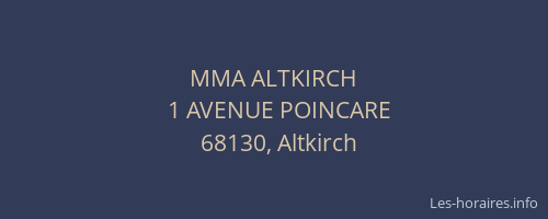 MMA ALTKIRCH