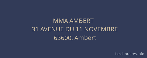 MMA AMBERT