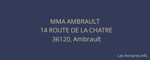 MMA AMBRAULT