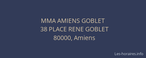 MMA AMIENS GOBLET