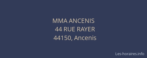 MMA ANCENIS