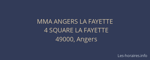 MMA ANGERS LA FAYETTE