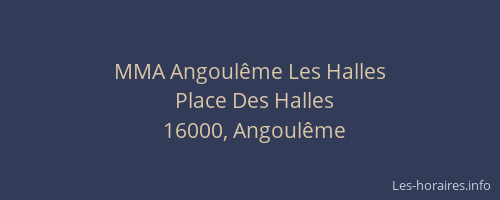 MMA Angoulême Les Halles