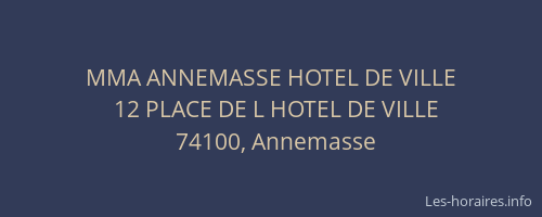 MMA ANNEMASSE HOTEL DE VILLE
