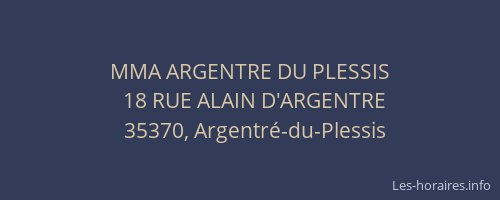 MMA ARGENTRE DU PLESSIS