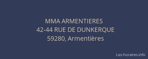 MMA ARMENTIERES
