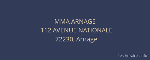 MMA ARNAGE