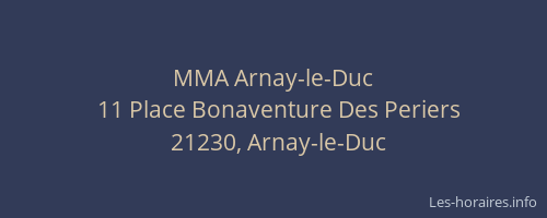 MMA Arnay-le-Duc