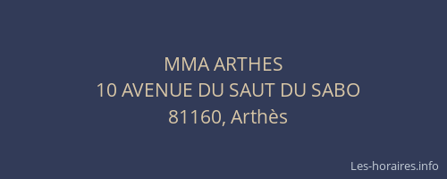 MMA ARTHES