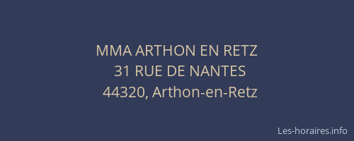 MMA ARTHON EN RETZ
