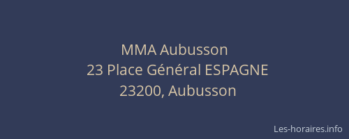 MMA Aubusson