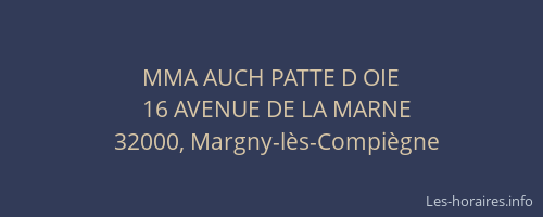 MMA AUCH PATTE D OIE