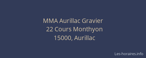 MMA Aurillac Gravier