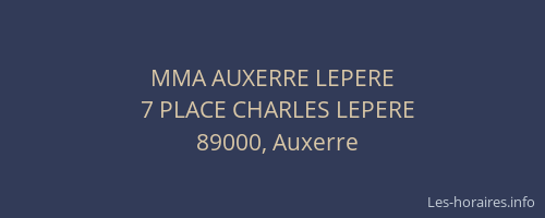 MMA AUXERRE LEPERE