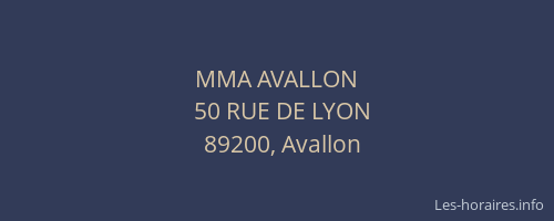 MMA AVALLON