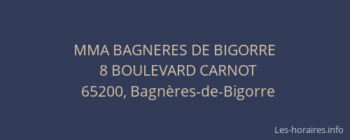 MMA BAGNERES DE BIGORRE