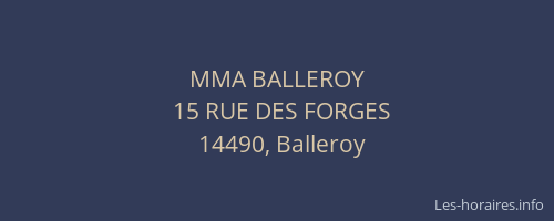 MMA BALLEROY