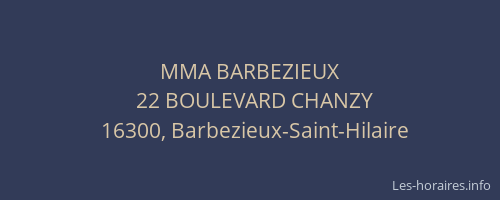 MMA BARBEZIEUX