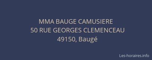 MMA BAUGE CAMUSIERE