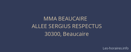 MMA BEAUCAIRE