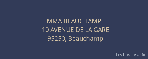 MMA BEAUCHAMP
