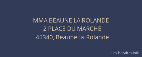 MMA BEAUNE LA ROLANDE