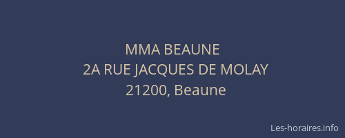 MMA BEAUNE