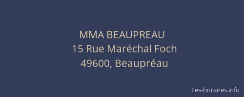 MMA BEAUPREAU