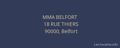 MMA BELFORT