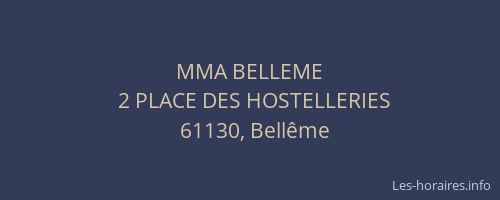 MMA BELLEME