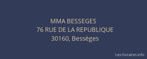 MMA BESSEGES