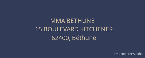 MMA BETHUNE