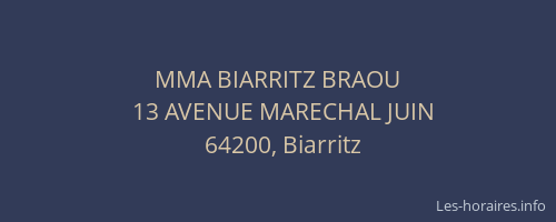 MMA BIARRITZ BRAOU