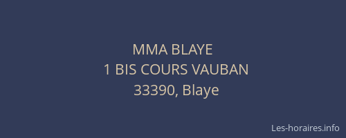 MMA BLAYE