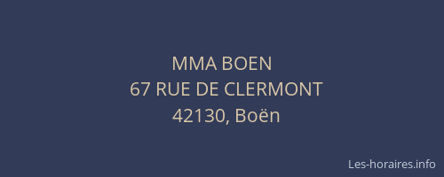 MMA BOEN