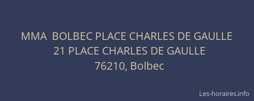 MMA  BOLBEC PLACE CHARLES DE GAULLE