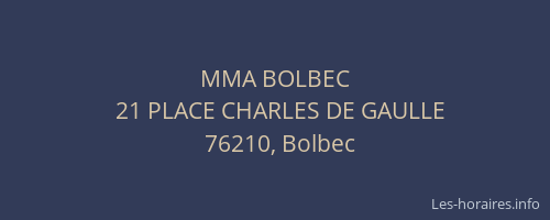 MMA BOLBEC