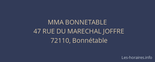 MMA BONNETABLE