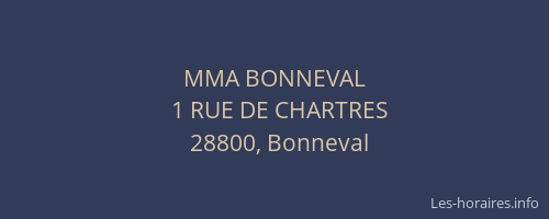 MMA BONNEVAL