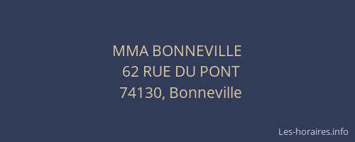 MMA BONNEVILLE