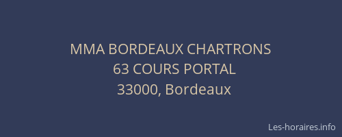 MMA BORDEAUX CHARTRONS