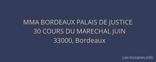 MMA BORDEAUX PALAIS DE JUSTICE