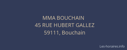 MMA BOUCHAIN