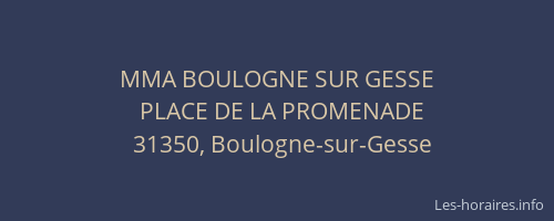 MMA BOULOGNE SUR GESSE