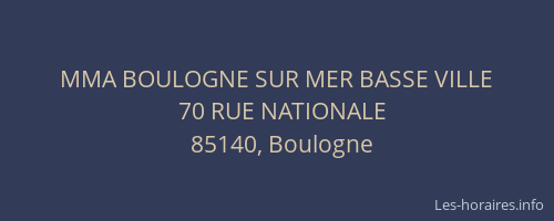 MMA BOULOGNE SUR MER BASSE VILLE