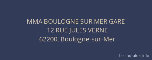 MMA BOULOGNE SUR MER GARE