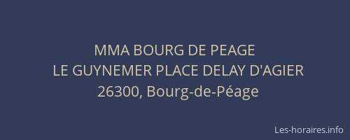 MMA BOURG DE PEAGE