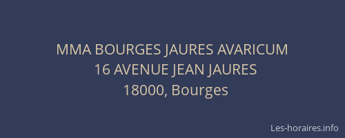 MMA BOURGES JAURES AVARICUM