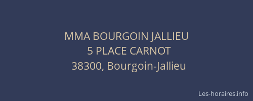 MMA BOURGOIN JALLIEU
