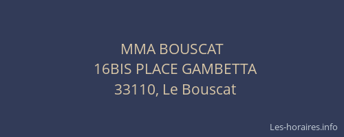 MMA BOUSCAT